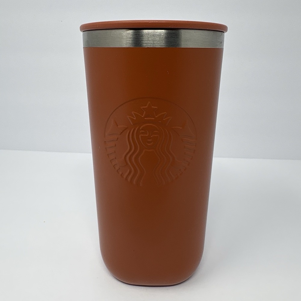 Starbucks 2024 Burnt Orange 12 oz Stainless Steel Travel Tumbler Mug Cup NWOT
